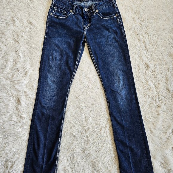 Silver Jeans Women's Blue Berkley Straight Legs Denim Jeans W28/L32 - Picture 3 of 10
